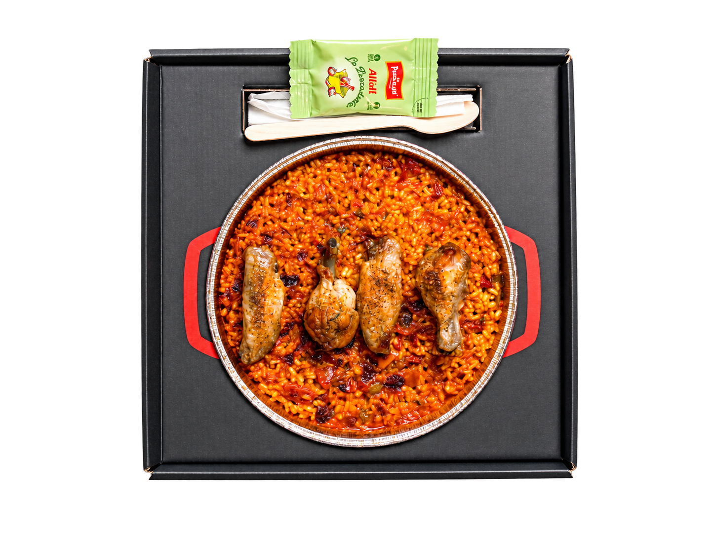 Arroz con pollo y verduras